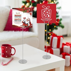 Holiday Metal Wire Clip Stand Christmas Table Decoration for Greeting Tags Photos Event Sign Display-<b>Card</b> Holder - Product Image 3