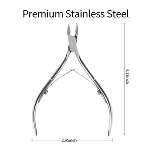 Pinza de cutícula de precisión hecha a mano de acero inoxidable de alta calidad, apertura de mandíbula ancha para técnicos de uñas gruesas - Product Image 6