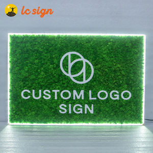 Arte de pared de musgo de letrero LC, pared de musgo, Oficina de musgo, letreros de musgo, letrero de musgo de pared, arte de musgo, decoración de musgo personalizada, musgo Real - Product Image 1
