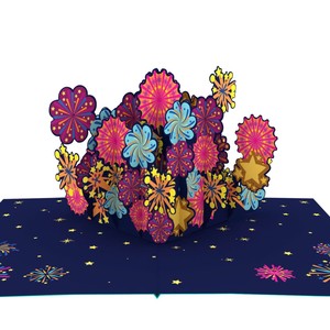 Firework Pop Up <b>Paper</b> <b>Craft</b> For Celebrate Ceremony Greeting Card Family Celebrate Card 3d pop up greeting card handicraft - Product Image 2