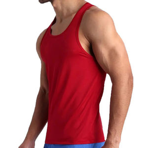 Débardeur de musculation personnalisé avec logo frontal pour hommes, 100% coton, respirant, séchage rapide, vêtements de sport de fitness - Product Image 3