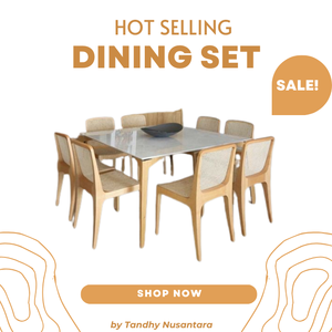 Eco-Friendly <b>Wooden</b> Table and <b>Chairs</b> Set Solid Teak Wood Dining Set Restaurant Set For Indoor and Outdoor use - Product Image 4