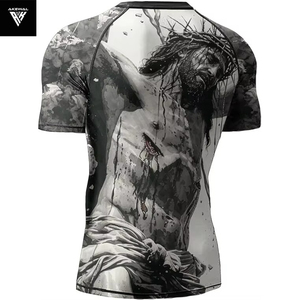 Pakistani Wholesale men's Rash-guard Custom Men's short Sleeve Uv Protection <b>Swim</b> T-<b>Shirt</b> Diving Rash Guard Beach <b>Shirt</b> For Sale - Product Image 5