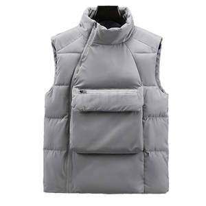 Gilet matelassé pour homme, nouvelle arrivée OEM, imperméable, col montant, pliable, sans manches, élégant - Product Image 1