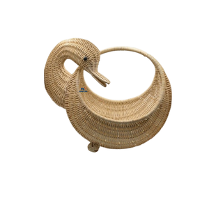 2024 New Design Hollow Rattan <b>Wicker</b> Tray Handmade Household Use Service Tray Towel Tray Woven <b>Basket</b> - Product Image 5