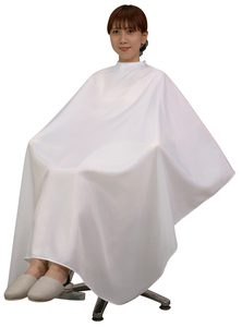 Cape de coiffeur en taffetas sans manches à surface lisse - Product Image 3