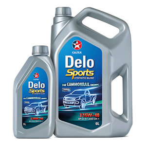 Delo Sports Synblend SAE 15W-40 Aceite de motor semisintético, 18,5 KG Plástico, CALTEX, Alto rendimiento, 6L + 1L, Camiones - Product Image 1