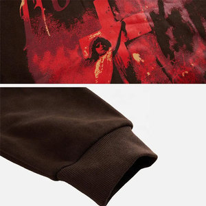 Custom Streetwear Oversized Graphic Print French Terry <b>Pullover</b> <b>Men</b> Hoodie Screen Printing Unisex Hoodies - Product Image 4