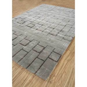 พรมขนสัตว์ผสมวิสโคสถักมือ Modo สีเบจน้ำตาล ลายเรขาคณิต สำหรับบ้าน ลายทางรูปสี่เหลี่ยมผืนผ้า หนา 10 มม. สำหรับห้องนั่งเล่น - Product Image 2