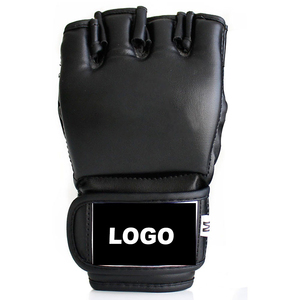 OEM personalizado de los hombres de Palma abierta de cuero MMA Sparring guantes de perforación guantes de trabajo para Muay Thai entrenamiento transpirable con OEM - Product Image 3