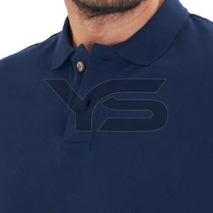 Polos de patrón sólido informal para hombre, camiseta transpirable, técnica bordada de tela, tipo de suministro ODM con opción multicolor - Product Image 4
