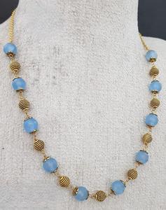 Qualité supérieure traditionnelle avec chaîne plaquée or seulement collier Mala ensemble pour femmes collier classique ensemble pour vêtements de mariage - Product Image 4