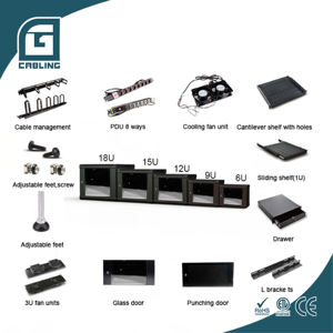 Gcabling SPCC Armoire réseau Equipement serveur Armoire Rack 19 pouces 4u 6u 9u 15u pour salle à manger réseau <span class=keywords><strong>avec</strong></span> ou sans étagères - Product Image 5
