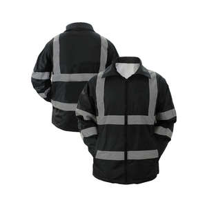 เสื้อแจ็กเก็ตผ้าใบเคลือบแบบกำหนดเองพร้อมดีไซน์สะท้อนแสงสำหรับชุดทำงานกลางแจ้ง - Product Image 2