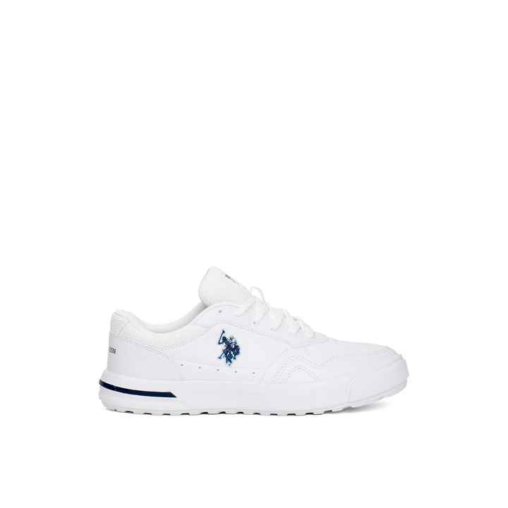 U.S. Polo 101502205 Sampo Men's Classic Sneaker White - Navy Blue