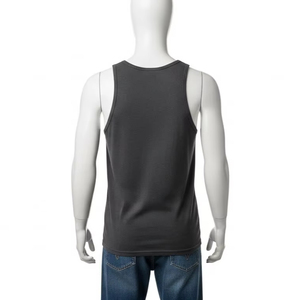 <b>Mens</b> Tank <b>Tops</b> Discharge Printed Embroidered Cotton Blend Breathable Sleeveless Casual Gym Wear - Product Image 2