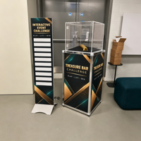 Jeu de défi interactif Commercial Treasure Bar Challenge Game pour la location d'événements, l'activation de marque et les soirées d'entreprise