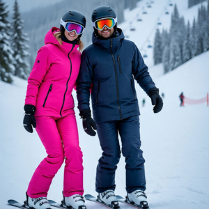 ชุดจั๊มสูท, ชุดสกีกันน้ำปี 2025 สำหรับผู้หญิง ชุดสโนว์บอร์ด ชุดฤดูหนาวแบบมีซิป มีฮู้ด หลายสี ชุดสกีสำหรับผู้หญิงและผู้ชาย - Product Image 2
