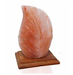 Soporte de candelita orgánico en forma de hoja de cristal de sal del Himalaya Natural 100% estilo piramidal para decoración votiva de bienestar - Product Image 1