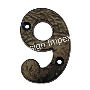 งานฝีมือโลหะแฮนด์เมดตกแต่งด้วยเหล็กหล่อ8หมายเลขสำหรับสวนหรือประตูหมายเลขโรงแรมใช้โมเดลหมายเลขเหล็ก - Product Image 6