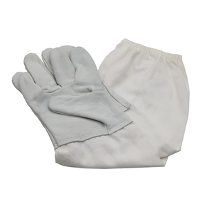 2025 meilleure qualité vente d'usine cuir gris longue coton maille manchette abeille Culture gants gants en cuir de chèvre pour l'apiculture En420 - Product Image 3