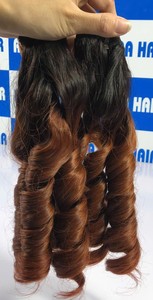 Extensions de cheveux humains en vrac AZURA HAIR du Vietnam, couleur brun-roux auburn, vierges, double trame, double tirage, 100g, pour tissage de cheveux - Product Image 6