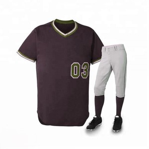 Servicio OEM de alta calidad directo de fábrica 100% uniforme de béisbol y softbol de color personalizado gran oferta con técnicas de bordado - Product Image 5
