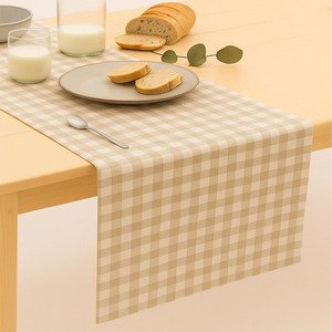ผ้าคาดโต๊ะใช้สำหรับตกแต่งห้องครัวในบ้านและกลางแจ้งผ้าฝ้าย100% คุณภาพสูงลายตารางยั่งยืน - Product Image 3