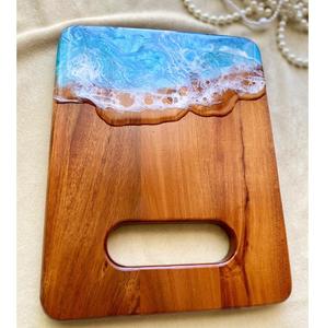 Tabla de Cortar de Madera de Resina Natural, Hecha a Mano con Madera de Acacia y Mango, Diseñada para Tareas Diarias de Cocina - Product Image 1