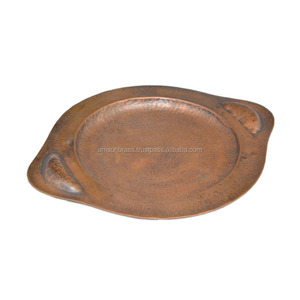 Bandeja de cobre de alta calidad de Metal clásico de diseñador, bandeja de servicio moderna de diseñador martillado de cobre puro a bajo precio - Product Image 6