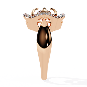 Anillo de diamantes de laboratorio redondo con certificado IGI de oro rosa de 14 quilates Propuesta elegante y regalo de aniversario DE VVSVS Claridad - Product Image 5