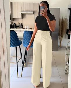 Pantalones recortados de cintura alta para mujer, pantalones pitillo de verano ajustados informales sólidos con frente plano, nuevo estilo ajustado para mujer - Product Image 5