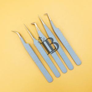 แหนบต่อขนตาคุณภาพสูง ทนทาน สีเทา ปลายทอง 90 องศา แหนบตรง สำหรับต่อขนตาแบบมิงค์  แหนบสั่งทำพิเศษ - Product Image 2