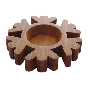 Bol à pâte décoratif en bois écologique Bol à bougie en bois rustique Décor à la maison Bol en bois Design agréable - Product Image 1