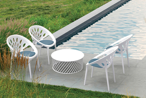 Chaise Pavo d'extérieur en plastique moderne Duy Tan 4 pièces/paquet pour hôtel et villa - Product Image 6