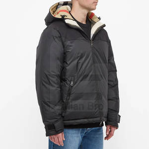 Chaqueta acolchada transpirable ecológica de alta calidad para hombre, Otoño Invierno, cuello levantado ligero, tela impermeable, lona acabada - Product Image 3