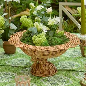 Bol rond en rotin coquillage, design bohème, objet décoratif pour anniversaire, avec des détails complexes et exquis - Product Image 3