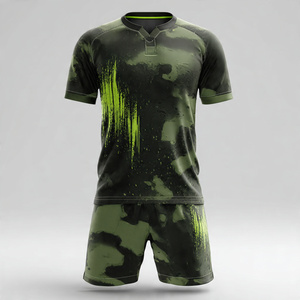 Uniformes de football personnalisés par sublimation, maillots de football à manches courtes imprimés, hauts de sport de football, uniforme de sport - Product Image 5