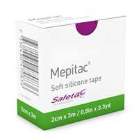 Cinta Médica de Silicona Suave Mepitac, Adhesivo Suave para Protección de la Piel, Sin Látex, Certificación CE Clase II, 2cm X 3cm
