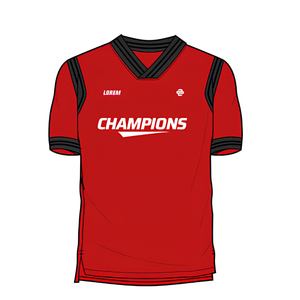 Custom V <b>Neck</b> Short Sleeve Football Jersey Shirt Soccer Uniform Training Game Match Goalkeeper <b>Padded</b> Polyester Cotton Mesh OEM - Product Image 1