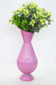 Jarrón de Piso con Recubrimiento en Polvo Estilo Europeo, Jarrón de Metal con Recubrimiento en Polvo Color Marfil Premium, Jarrones Decorativos Coloridos para el Hogar/Bodas, Jarrón Largo - Product Image 2