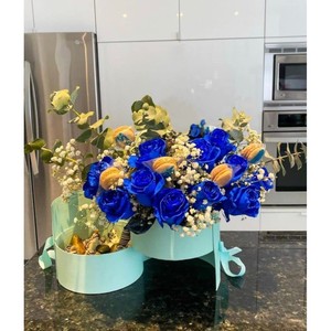 TH CBB-577 Wholesale Double Layer Rotating Flower Gift <b>Box</b> Round Cardboard <b>Box</b> with Window and Ribbon for Flowers and <b>Chocolate</b> - Product Image 4