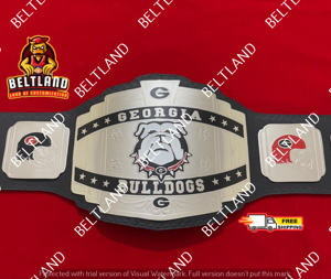 Cinturón de Campeonato de los Georgia Bulldogs para Adultos, Cómodo y Duradero, Tallas de Cintura Alta, 2 mm y 4 mm, Zinc - Product Image 2