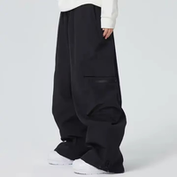 Pantalon de ski unisexe pour adultes, coupe large, coupe-vent, cargo, isolé, imperméable, en tissu Tex Polartec, écologique, chauffant