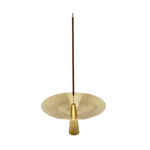 Boule en laiton faite à la main de couleur or petit porte-encens minimal bâton de méditation anneau rond pour la décoration - Product Image 3