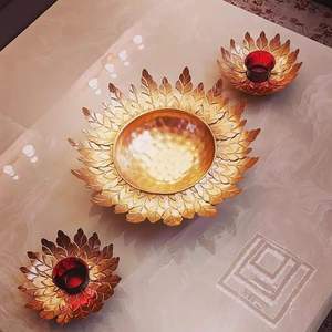 Urli ทองเหลืองรูปทรงกลมพิมพ์ยูวีแกะสลักสำหรับตกแต่งบ้านทำจากโลหะทนทาน - Product Image 1