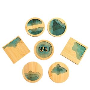 Ensemble de 3 sous-verres à thé de forme personnalisée pour articles de cuisine et de restauration Design fait à la main Sous-verres à thé de finition en résine de style unique - Product Image 2