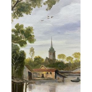 Dipinti ad olio su tela dipinti a mano 36x24 pollici 100% arte originale - Product Image 5