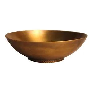 Bol à fruits rond en métal de luxe fait à la main vaisselle décorative pour la maison hôtel ou restaurant fabricant direct exportateur - Product Image 1
