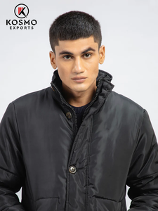 Vente en gros Vestes d'hiver pour hommes doudoune noire légère et chaude avec manteau en coton rembourré - Product Image 4